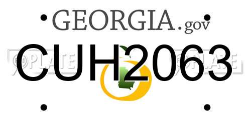 CUH2063 Georgia License Plate