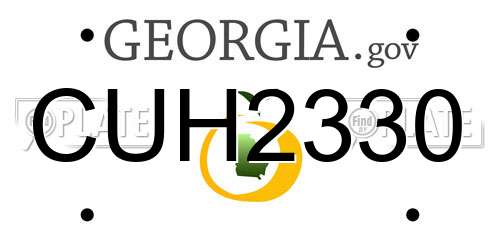 CUH2330 Georgia License Plate