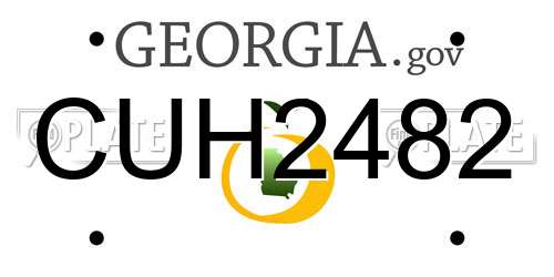 CUH2482 Georgia License Plate