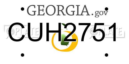 CUH2751 Georgia License Plate