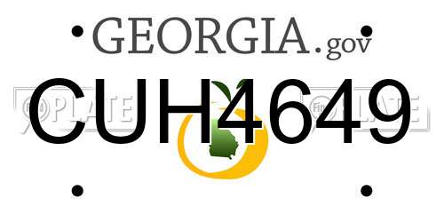 CUH4649 Georgia License Plate