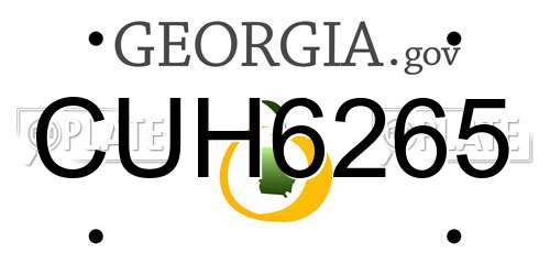 CUH6265 Georgia License Plate