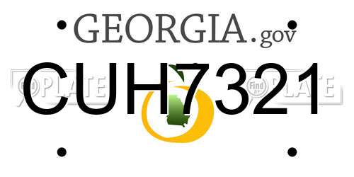 CUH7321 Georgia License Plate