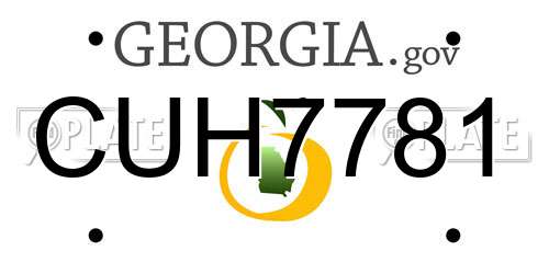CUH7781 Georgia License Plate
