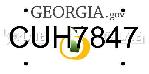 CUH7847 Georgia License Plate