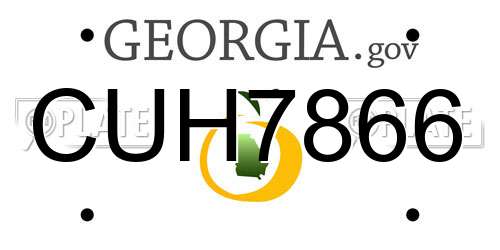 CUH7866 Georgia License Plate