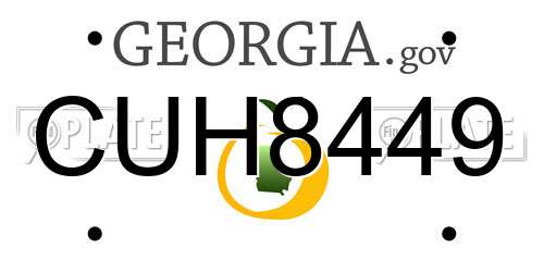 CUH8449 Georgia License Plate