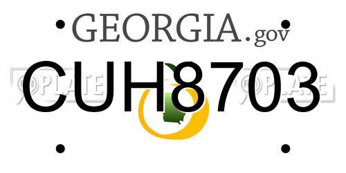 CUH8703 Georgia License Plate