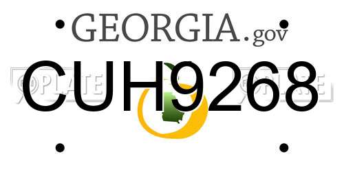 CUH9268 Georgia License Plate