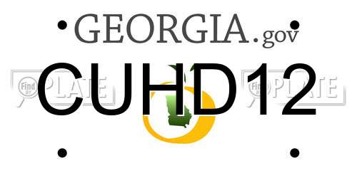 CUHD12 Georgia License Plate