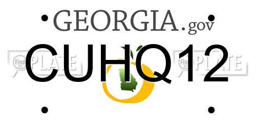 CUHQ12 Georgia License Plate