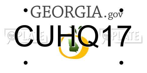 CUHQ17 Georgia License Plate