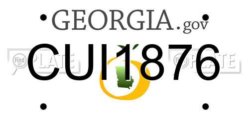 CUI1876 Georgia License Plate