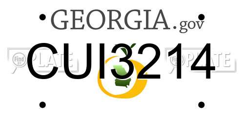 CUI3214 Georgia License Plate