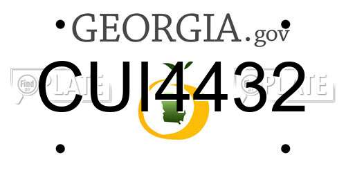 CUI4432 Georgia License Plate