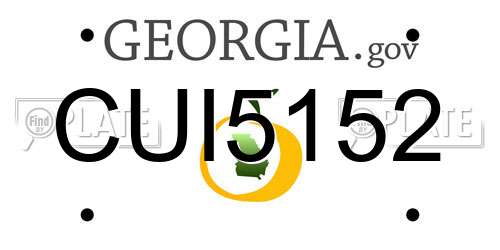 CUI5152 Georgia License Plate