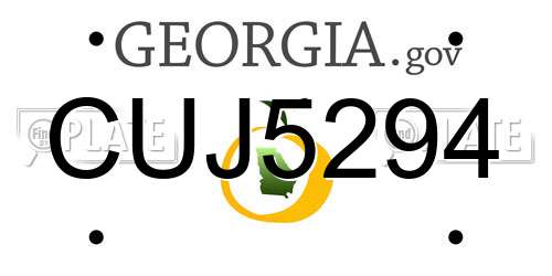 CUJ5294 Georgia License Plate