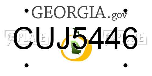 CUJ5446 Georgia License Plate