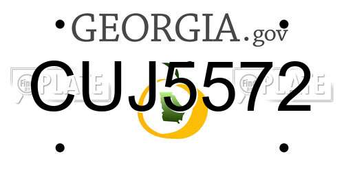 CUJ5572 Georgia License Plate