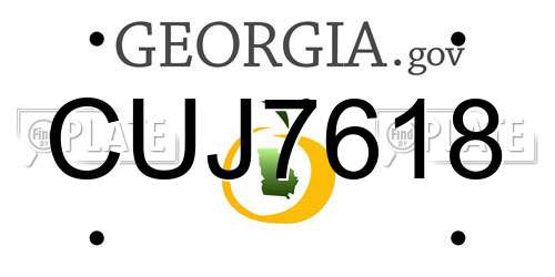 CUJ7618 Georgia License Plate