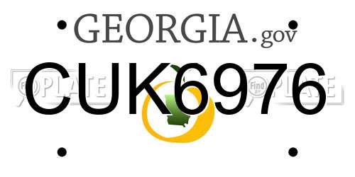 CUK6976 Georgia License Plate