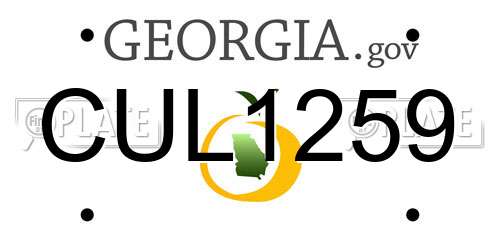 CUL1259 Georgia License Plate