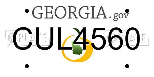 CUL4560 Georgia License Plate