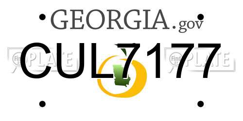 CUL7177 Georgia License Plate