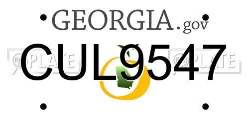 CUL9547 Georgia License Plate
