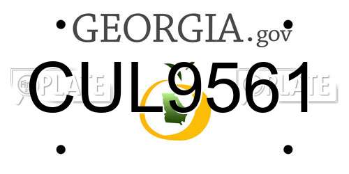 CUL9561 Georgia License Plate