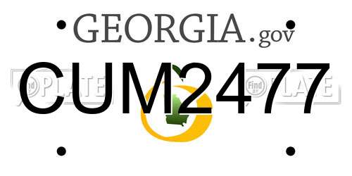 CUM2477 Georgia License Plate
