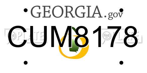 CUM8178 Georgia License Plate