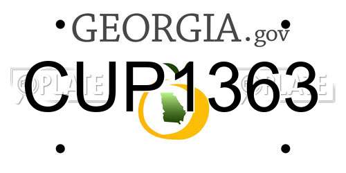CUP1363 Georgia License Plate