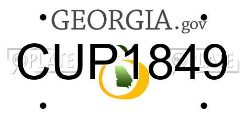 CUP1849 Georgia License Plate