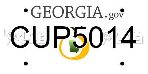 CUP5014 Georgia License Plate