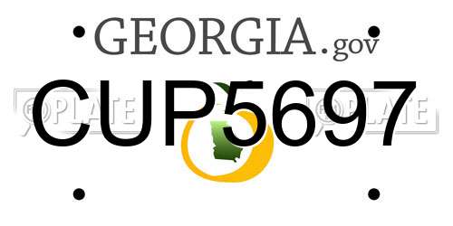 CUP5697 Georgia License Plate