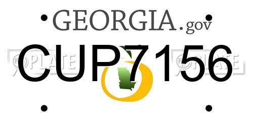 CUP7156 Georgia License Plate