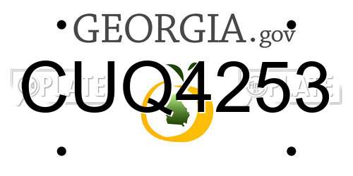 CUQ4253 Georgia License Plate