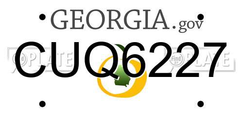 CUQ6227 Georgia License Plate