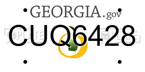 CUQ6428 Georgia License Plate