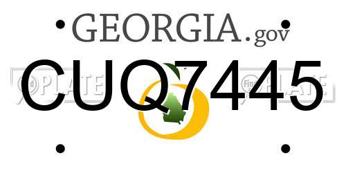 CUQ7445 Georgia License Plate