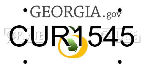 CUR1545 Georgia License Plate