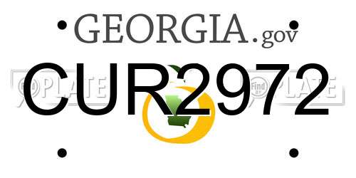 CUR2972 Georgia License Plate