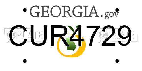 CUR4729 Georgia License Plate