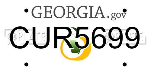 CUR5699 Georgia License Plate
