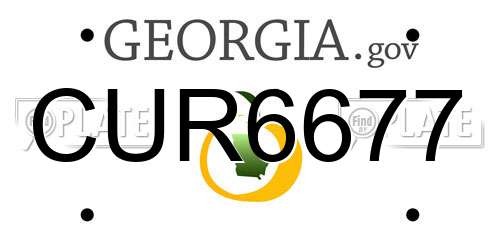 CUR6677 Georgia License Plate