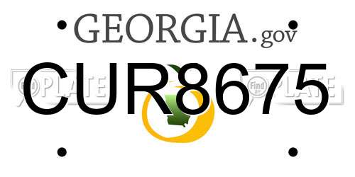 CUR8675 Georgia License Plate