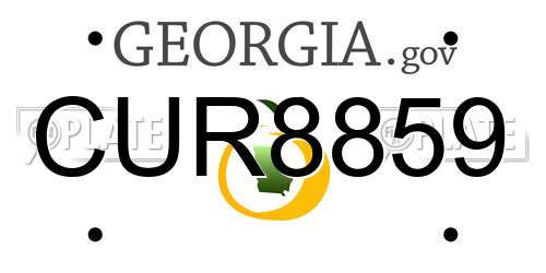 CUR8859 Georgia License Plate