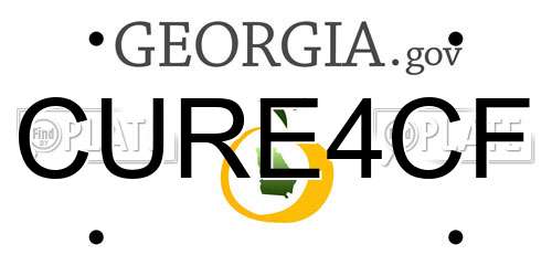 CURE4CF Georgia License Plate