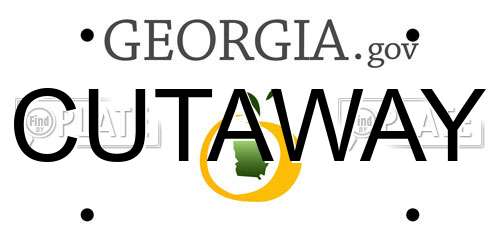CUTAWAY Georgia License Plate